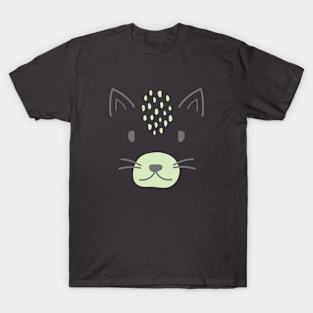 Cute Boho Green Cat T-Shirt